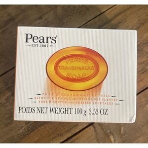 Pears Transparent Glycerin Bar Soap 3.53 Oz ORANGE COLOR 1 Pack New‎ In Box